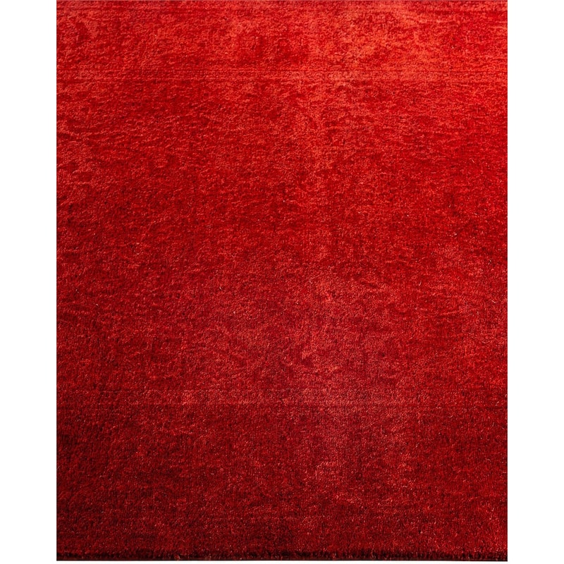 Contemporary Overdyed Wool Hand Knotted Runner - 2' 6" x 4' 2"