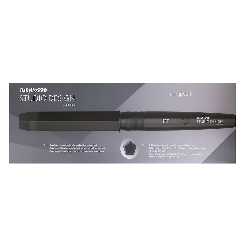 BaByliss Pro LIMITED EDITON Nano Titanium Ultra-Thin 1" Flat Iron BNTMB4072TUC + BaByliss Pro Studio Design Series 1¼" Crimpcurl