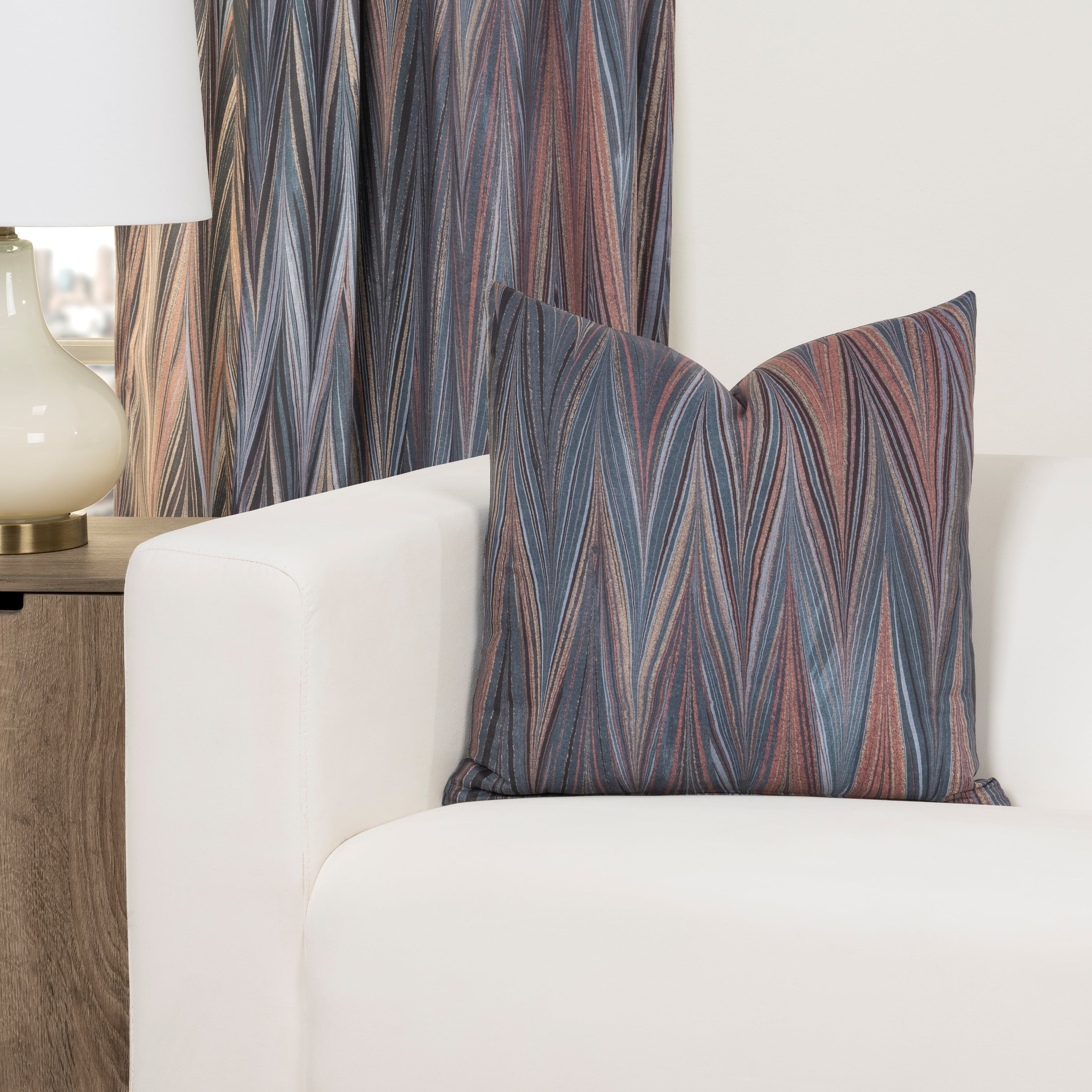 The Art of Marbling Aftershock Designer Throw Pillow
