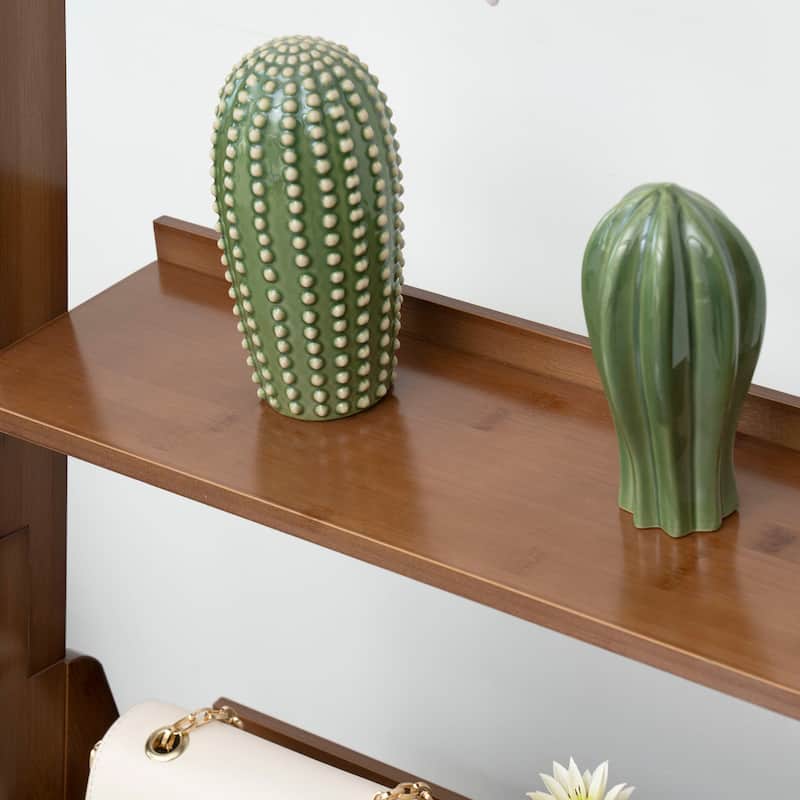 Bamboo Hall Tree with Bench and Shoe Storage