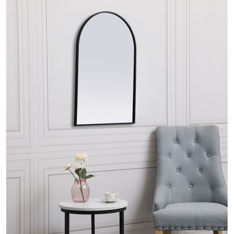 Indigo Home Metal Frame Arch Mirror 24x36 Inch