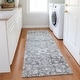 preview thumbnail 101 of 152, Machine Washable Indoor/ Outdoor Chantille Traditional Vintage Floral Rug Silver - 2'3" x 7'6"