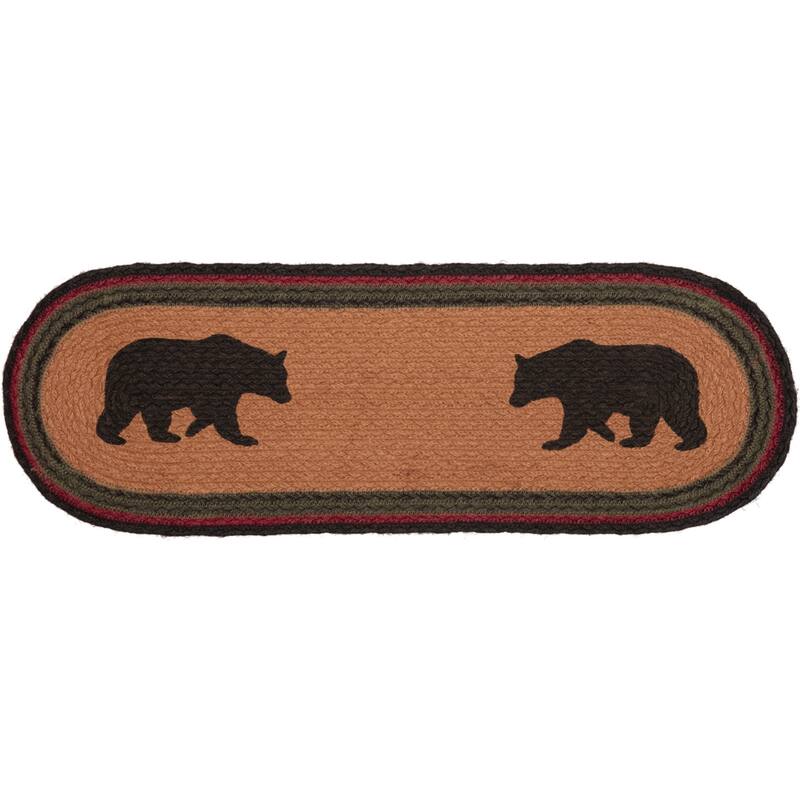 Wyatt Bear Stenciled Jute Runner