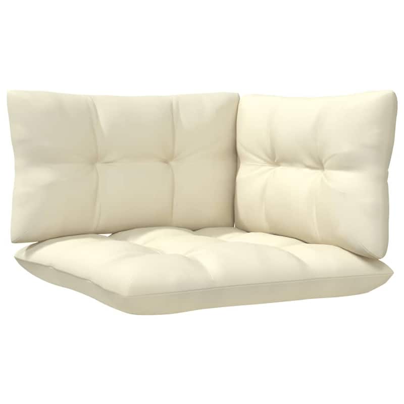 vidaXL Solid Pinewood Patio Lounge Set 7 Piece with Cushions Multi Colors - 25" x 25" x 24.6"