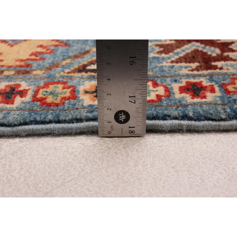 ECARPETGALLERY Hand-knotted Uzbek Ghazni Blue Wool Rug - 4'0 x 6'0