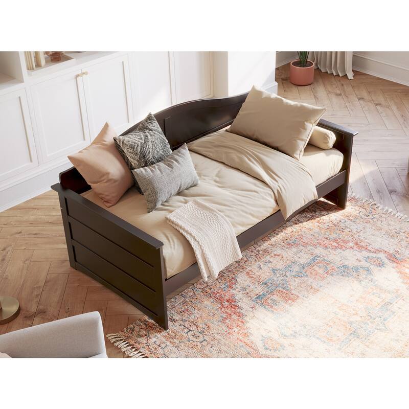 Bohemian Twin Daybed - Espresso Wood Frame - 78.75" L x 40" W x 34.63" H - Durable & Stylish