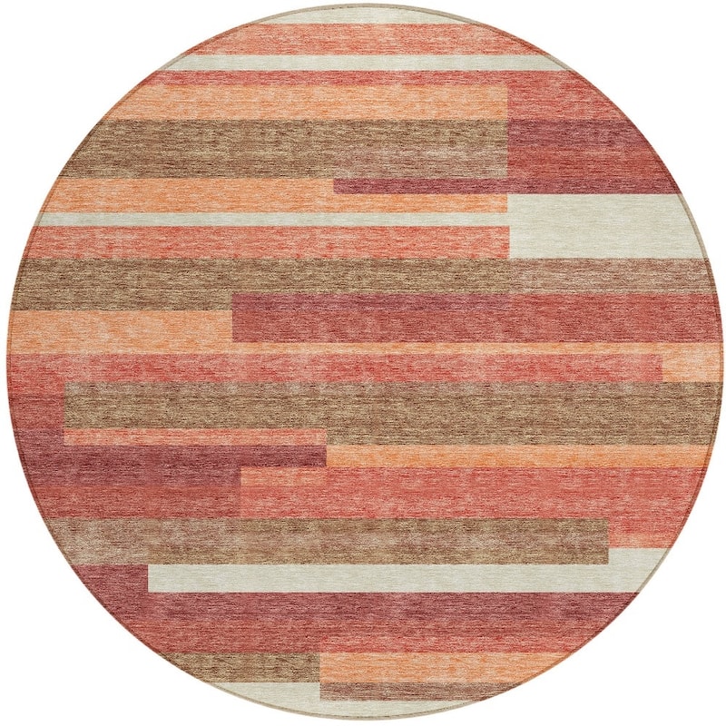 HomeRoots Striped Transitional Rectangle Outdoor Rug