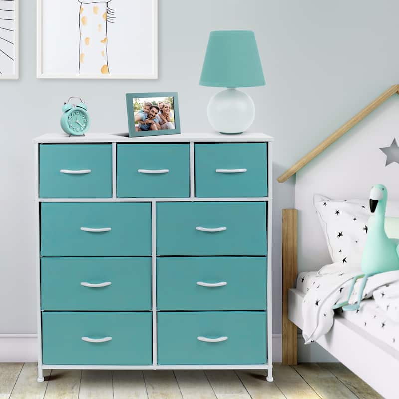 Modern Color Print 9-cubby Storage Tower