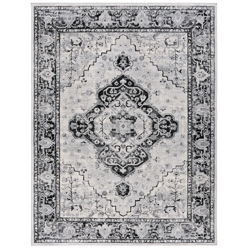 SAFAVIEH Brentwood Norlinda Traditional Rug - 8' x 10' - Black/Ivory