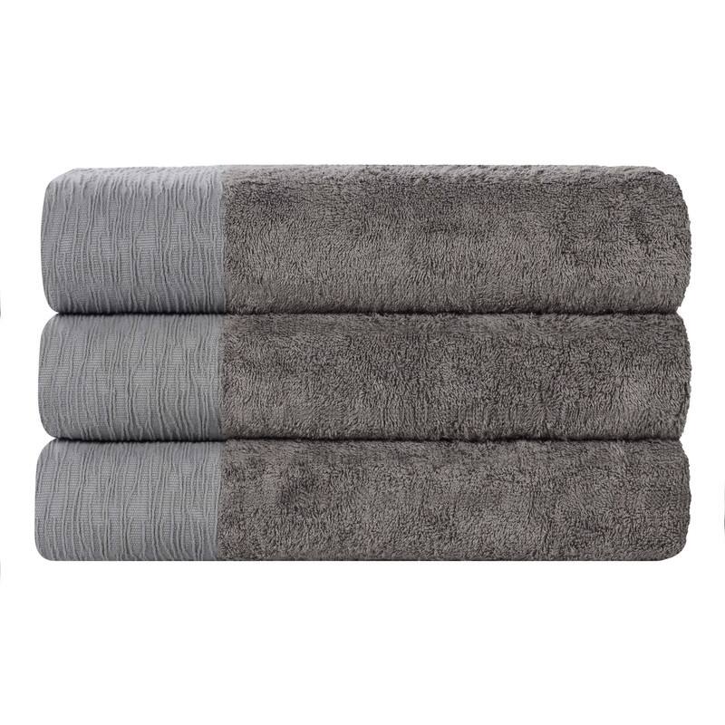 Superior Sierra Rayon From Bamboo Cotton Blend Bath Towel Set of 3