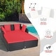 preview thumbnail 40 of 66, Costway Outdoor Patio Rattan Daybed Pillows Cushioned Sofa Furniture - See details