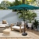 preview thumbnail 12 of 69, Lopes 9-foot Patio Umbrella with Bronze Finish Base Weight Stand Included Dark Green