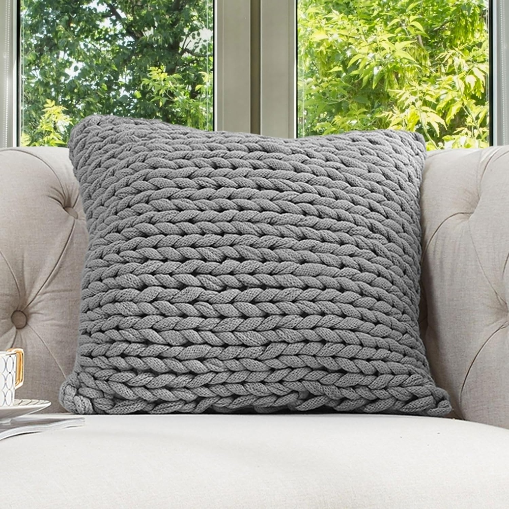 Chunky knit outlet throw pillow