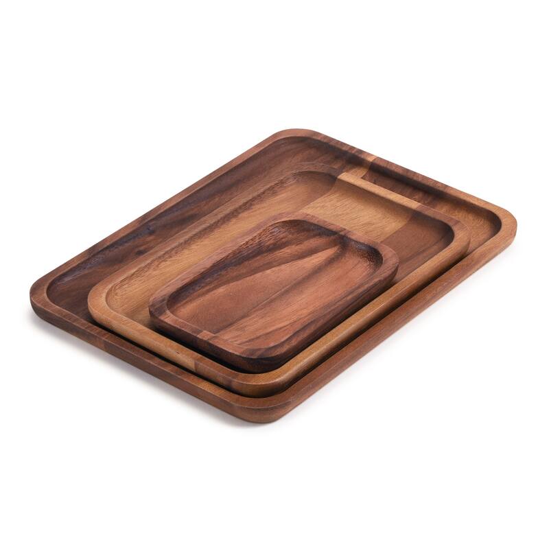 Set of 3 Rectangular Plates - 1 each size - 3 Piece