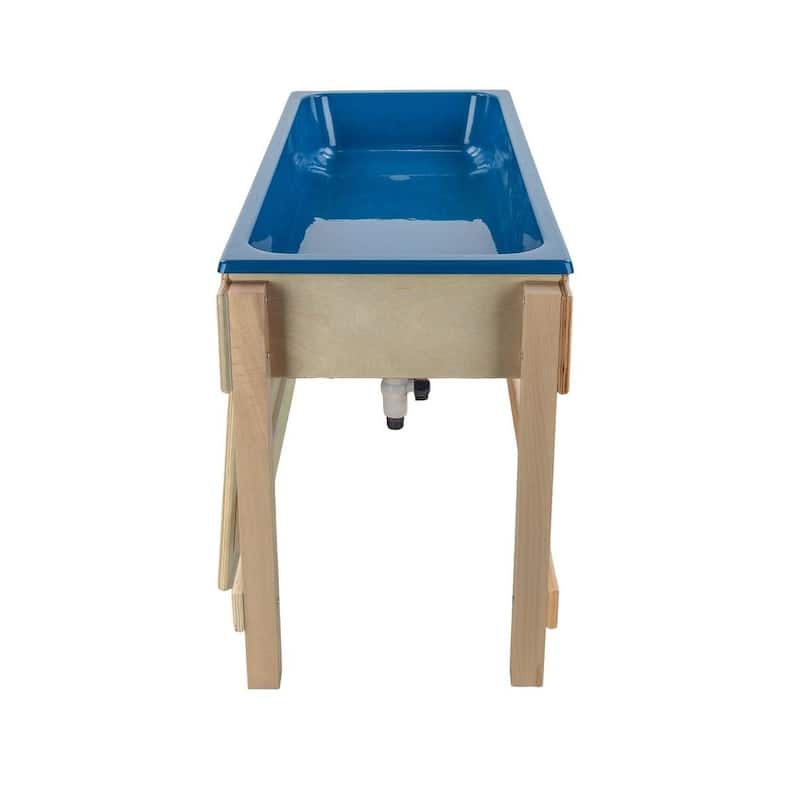 Kids Sand & Water Sensory Table with Lid & Drain Faucet - Birch Wood Indoor Play Activity Table