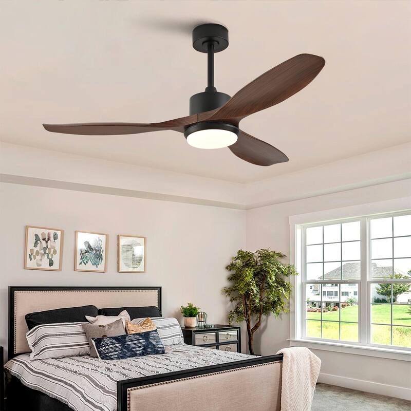 52" Ceiling Fan w/ Light 3 ABS Blades Remote Control Reversible DC Motor