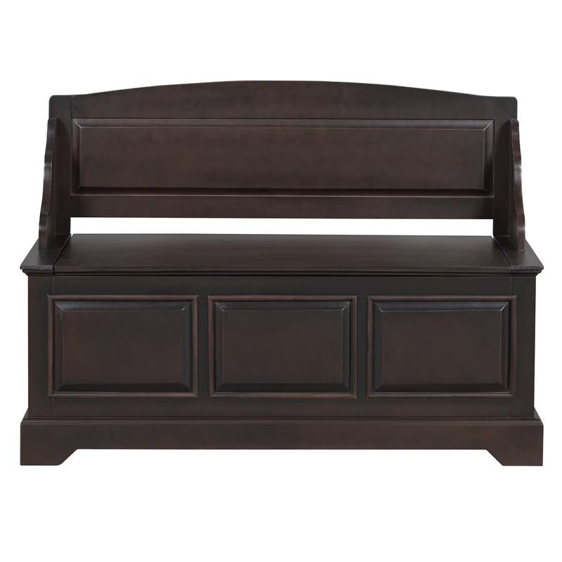 Retro Shoe Storage Bench with Safe Soft-Close Devices, Storage Chest with Hidden Storage and Cushion for Entryway, Hallway