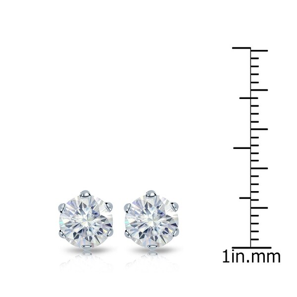 Auriya 2 1/2ctw Round Moissanite Stud Earrings 14k Gold - 7 mm