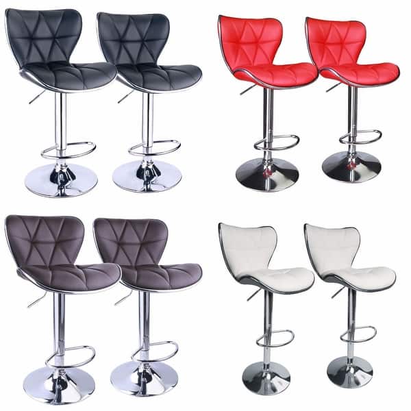 Shell Back Adjustable Swivel Bar Stools (Set of 2) On Sale Bed Bath & Beyond 27279907