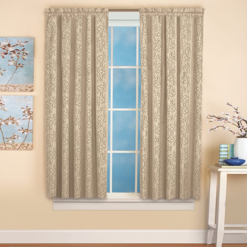 Scroll Insulated Sheen Curtain Panel