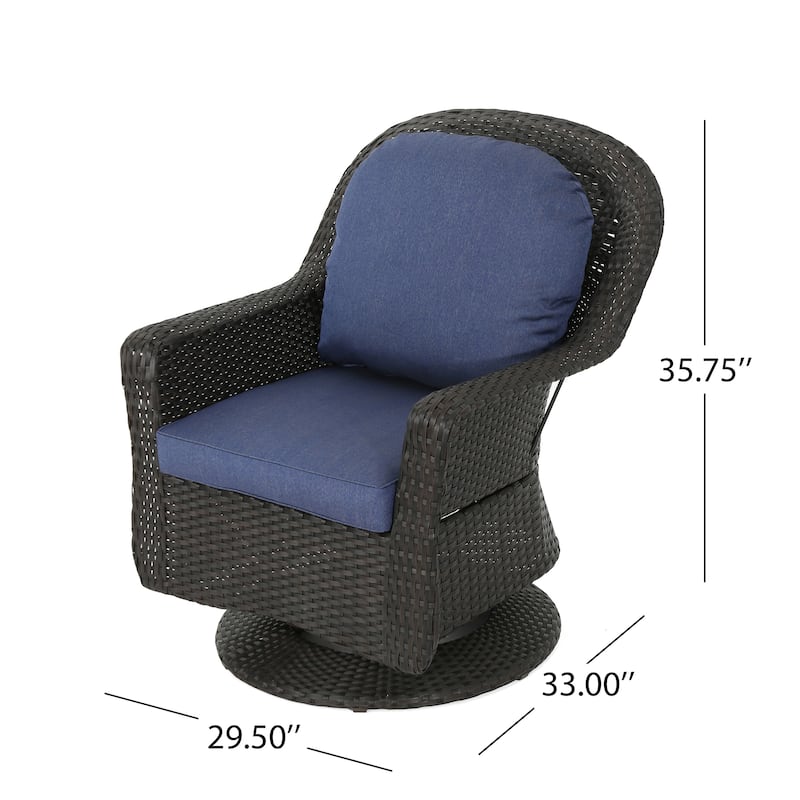 Liam Outdoor Wicker Club Chair (Set of 2) by Christopher Knight Home