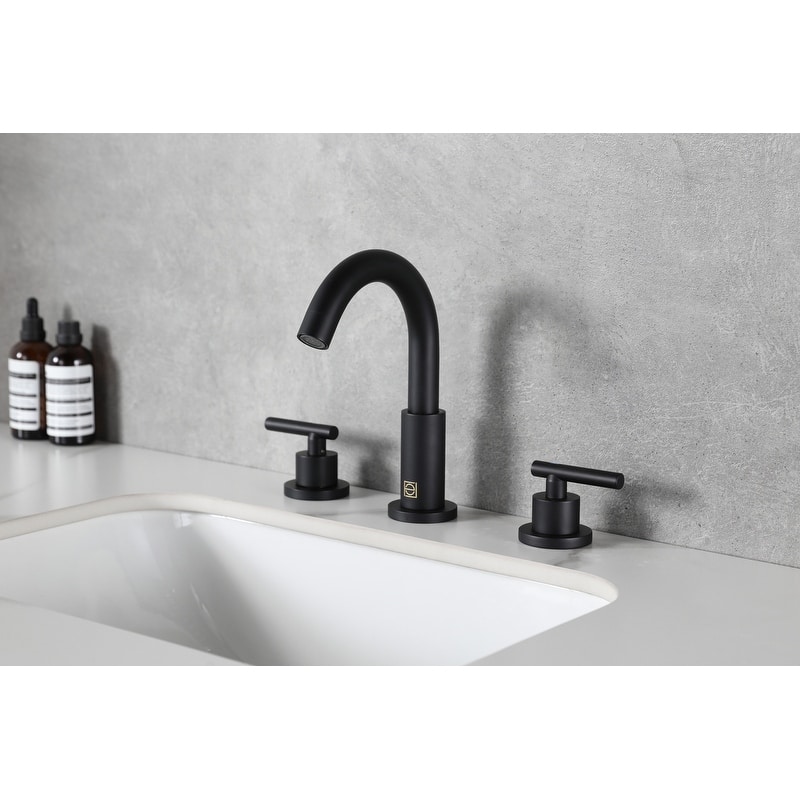 Indigo Home 8 inch Widespread Double Handle Bathroom Faucet