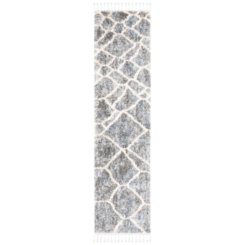 SAFAVIEH Berber Fringe Lozenka Mercedes Trellis Rug