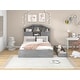 preview thumbnail 11 of 9, Full Size Wood Platform Bed with House-shaped Storage Headboard and 2 Drawers, Suitable for Kids, Gray