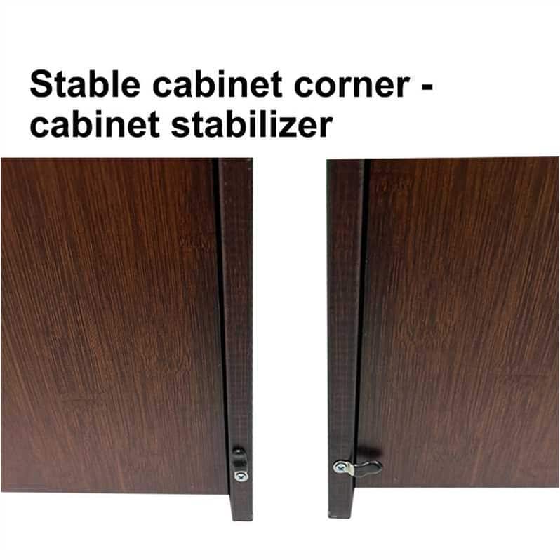 Anmytek Mid Century Bamboo Folding Desk with Hidden Storage Walnut Brown