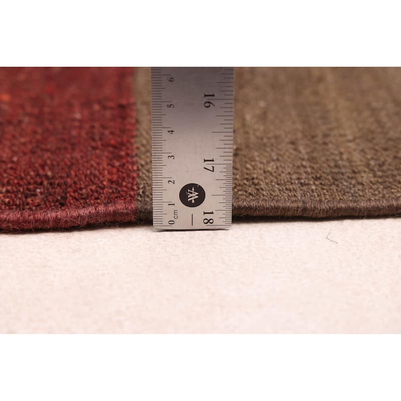 ECARPETGALLERY Flat-Weave Boho Multi Color Wool Kilim - 6'5 x 8'8