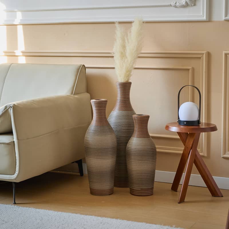 Desktop Vase, Brown Decorative Floor Vase, Classic and Neat Floor Vase, High Independent Flower Stand, Artificial Vine Vase