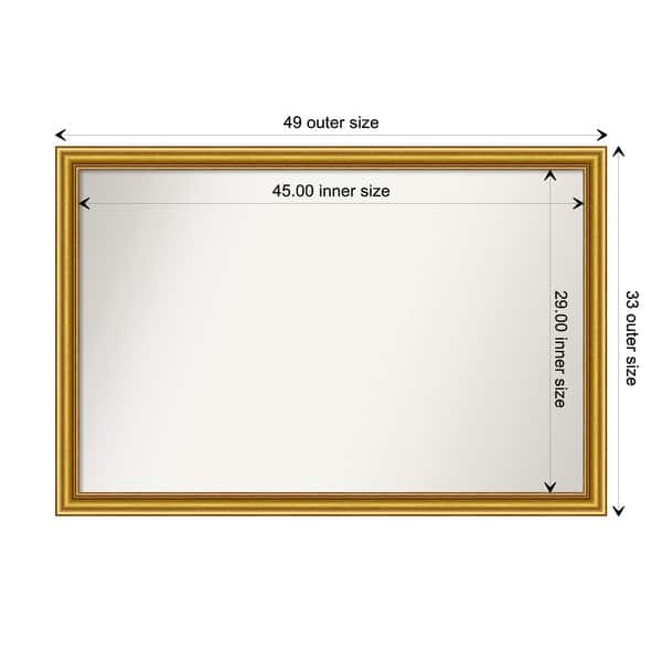 dimension image slide 50 of 93, Wall Mirror Choose Your Custom Size - Extra Large, Townhouse Gold Wood
