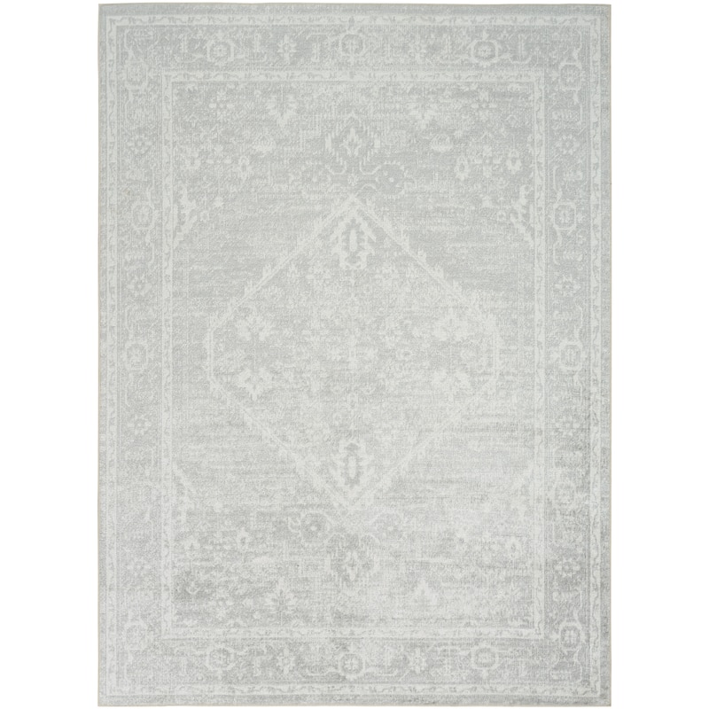 Nourison Astra Machine Washable Distressed Area Rug - 4' x 6' - Light/Grey