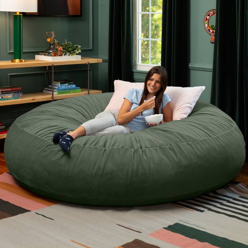 Jaxx Cocoon 7 Ft Giant Bean Bag Sofa and Lounger for Adults, Lush Velvet