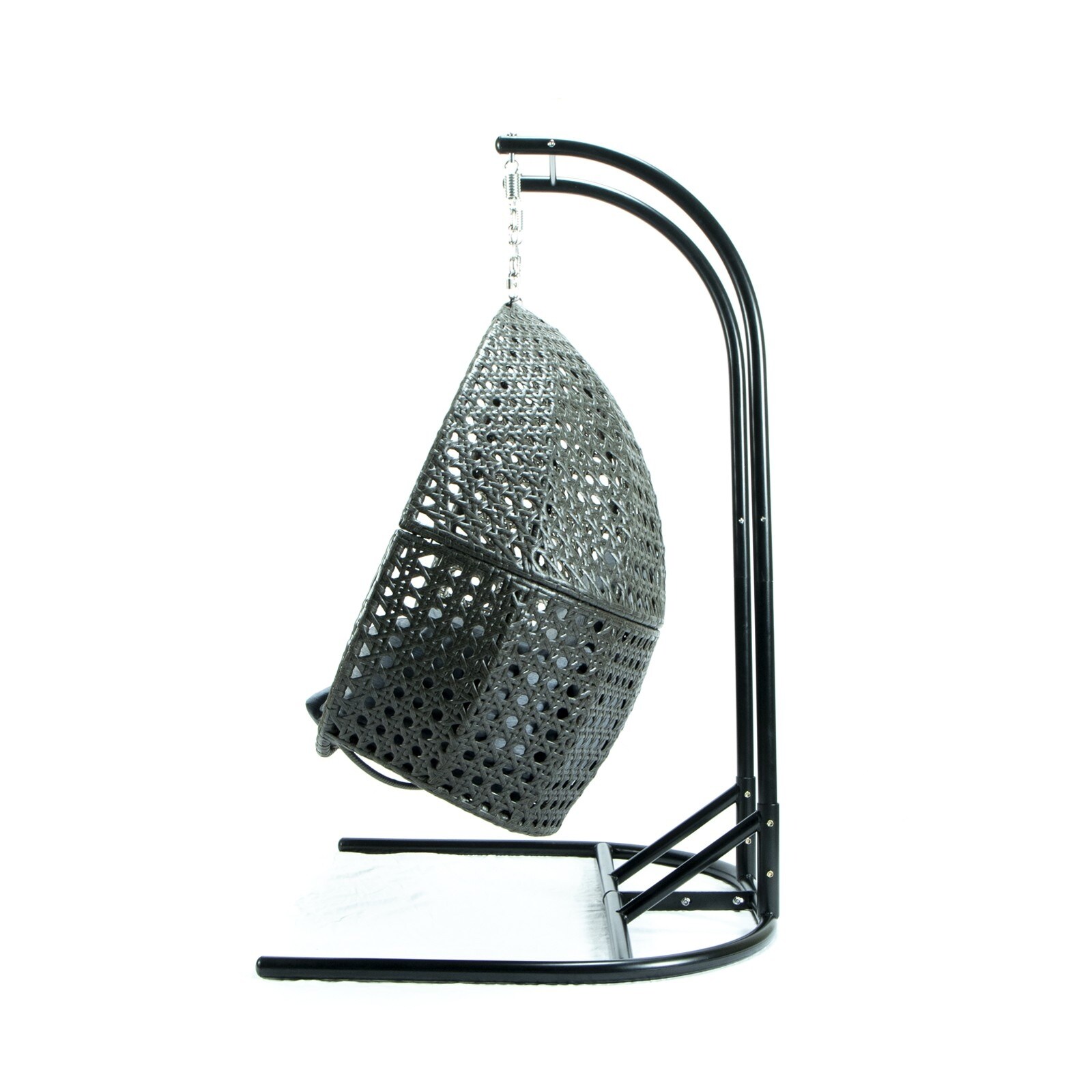 Leisuremod Modern Wicker Double Hanging Egg Swing Chair 76 77 On Sale Overstock 30970045