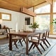 preview thumbnail 2 of 9, 6-Light Farmhouse Black Linear Wood Pendant Light Kitchen Island Lighting - 39.37 in. W x 4.65 in. D x 5.91 in. H