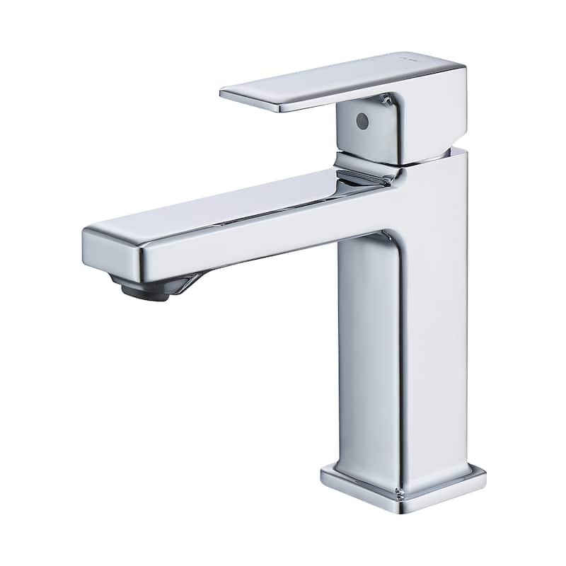 Modern Single Handle Single Hole Bathroom Vanity Sink Faucet with Aerator, Splash, Corrosion and Rust Proof - White