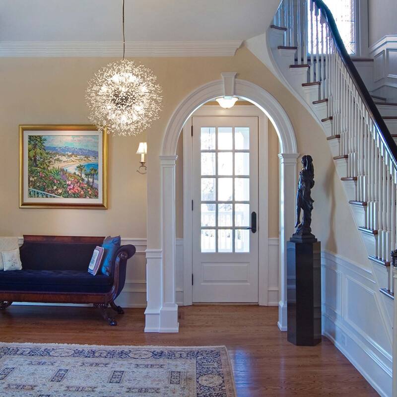 8/9/12/16-Light Modern Linear Sputnik Firework Dandelion Crystal Chandelier