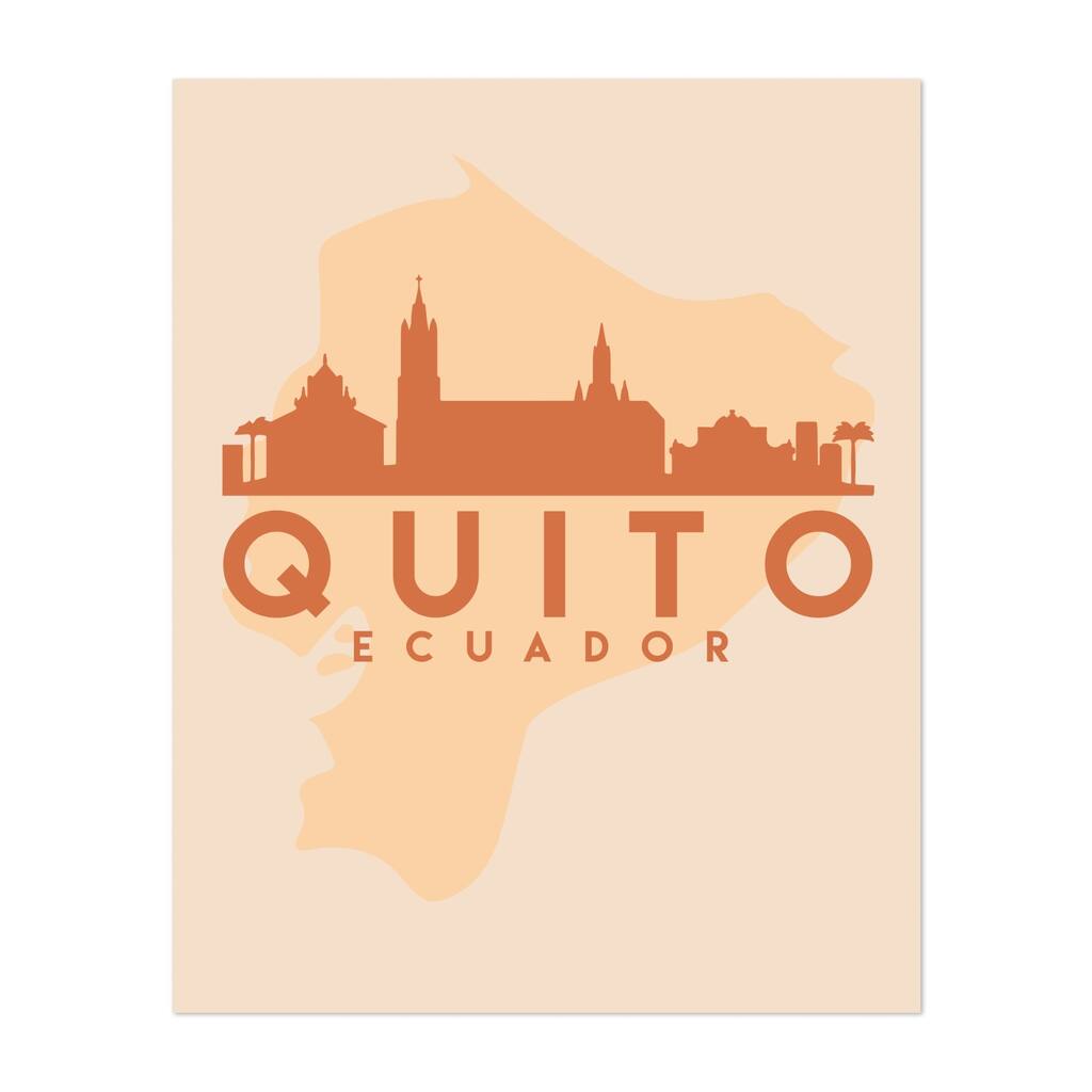 Quito Pichincha Ecuador Maps Castle City Cityscape Art Print/Poster