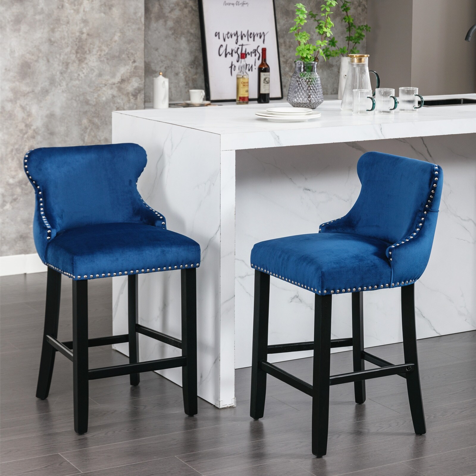 Button back store bar stool