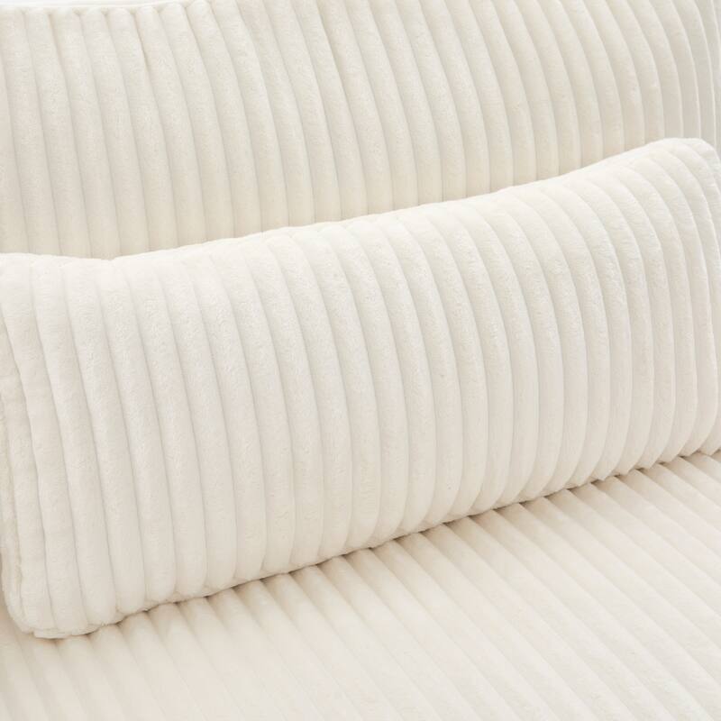 Modern Loveseat Sofa 80.3" Sofa Couch Upholstered Sofa with Four Pillows for Living Room