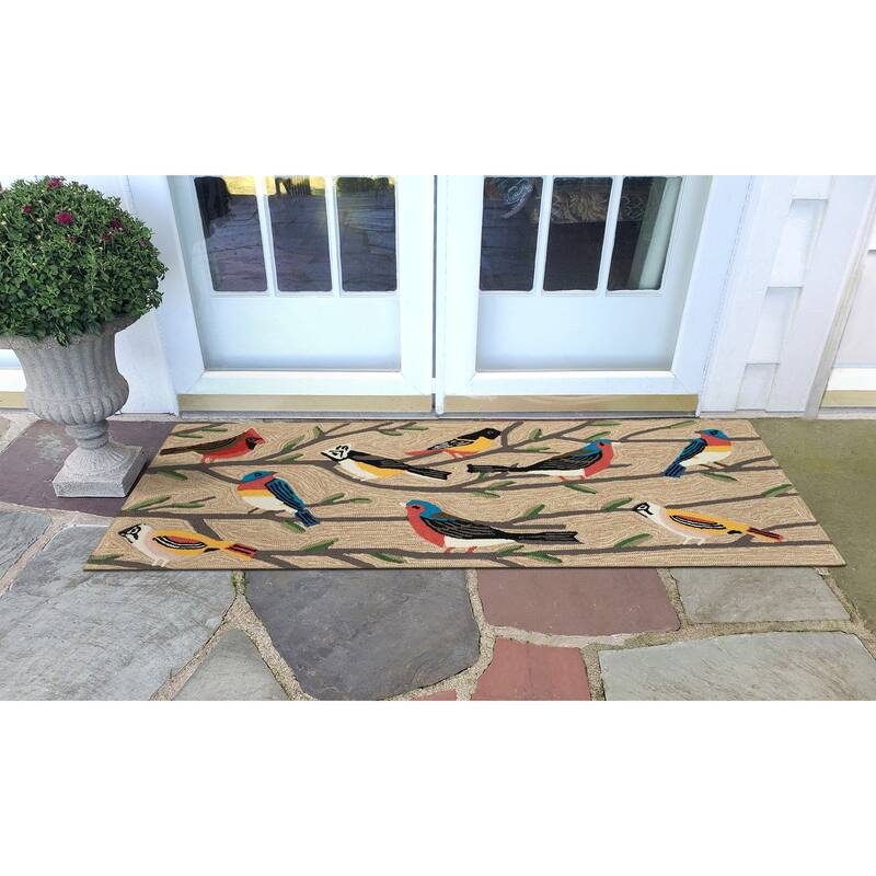 Liora Manne Frontporch Birds Indoor/Outdoor Rug - 2' x 5'
