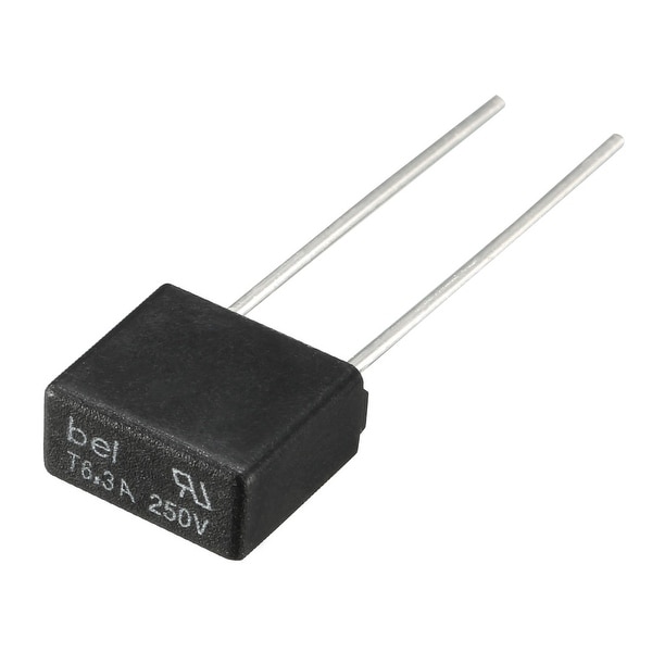 10Pcs DIP Mounted Miniature Square Slow Blow Micro Fuse T6.3A 6.3A 250V Red