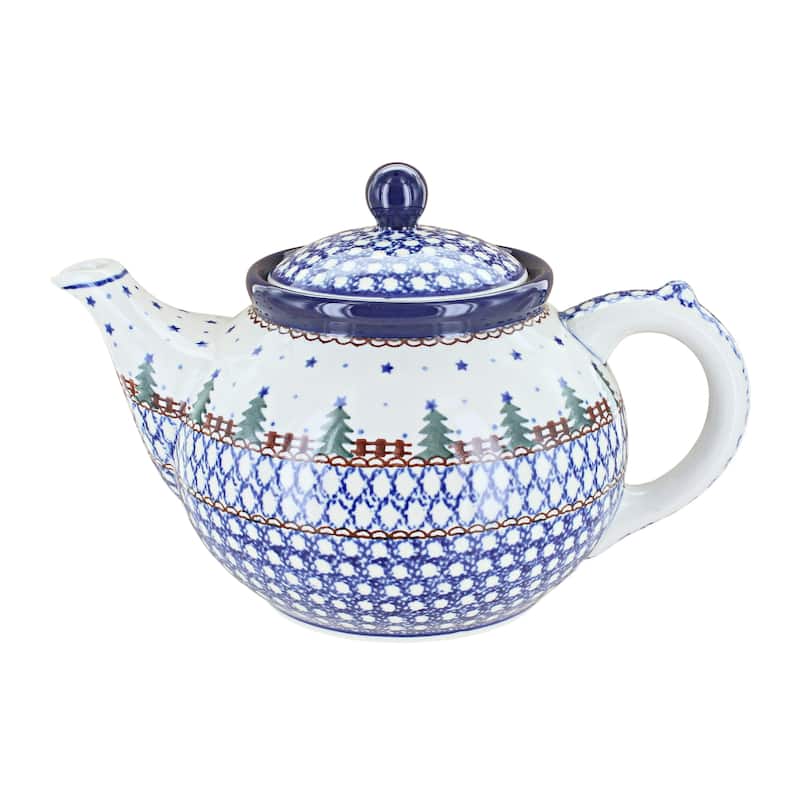Blue Rose Polish Pottery 60 Ceramika Artystyczna Medium Teapot - Rustic Pines