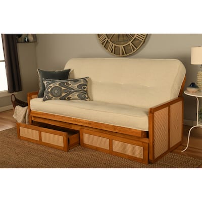 Somette Westport Full-size Futon with Storage includes Mattresses
