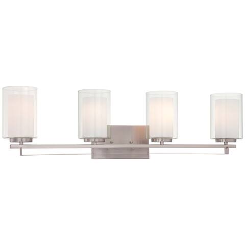 Parsons Studio Brushed Nickel 4 Light Bath Bar By Minka Lavery