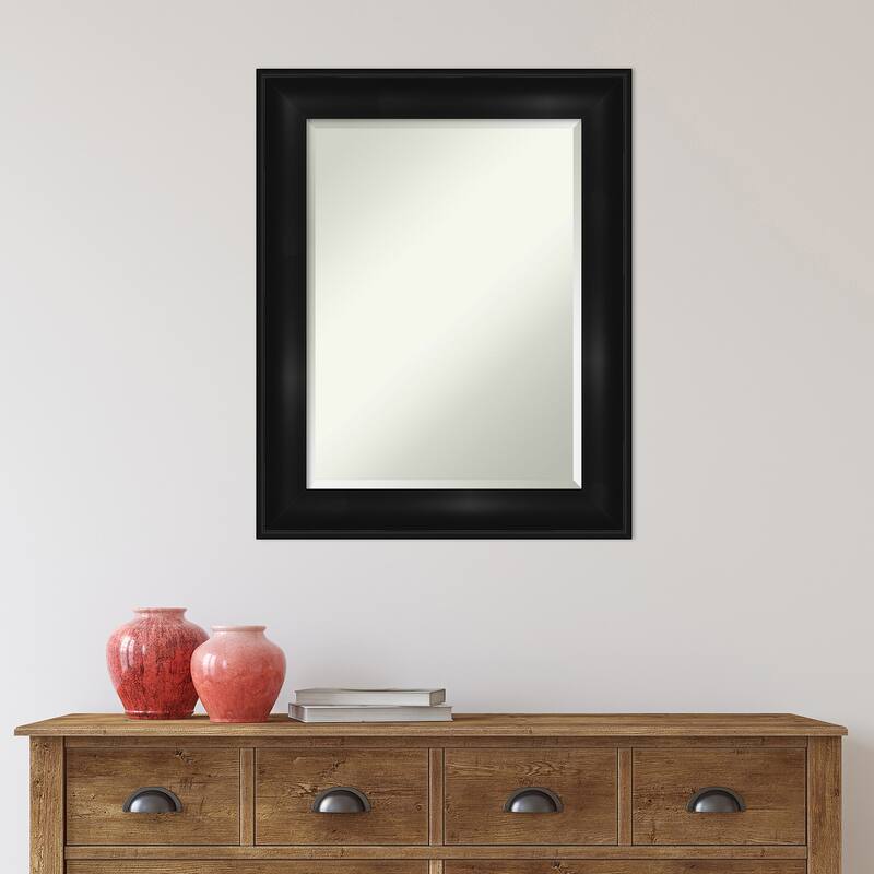 Beveled Wall Mirror - Grand Black Frame - Grand Black