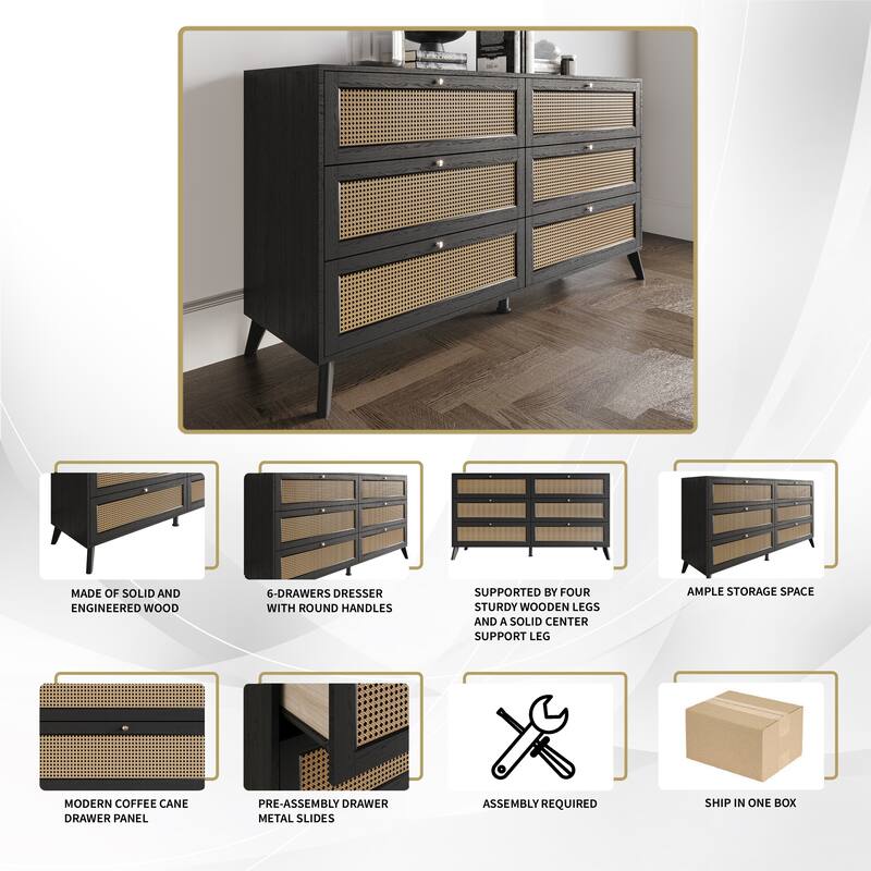 CraftPorch 5-pieces Mid-Century Modern Bedroom Set