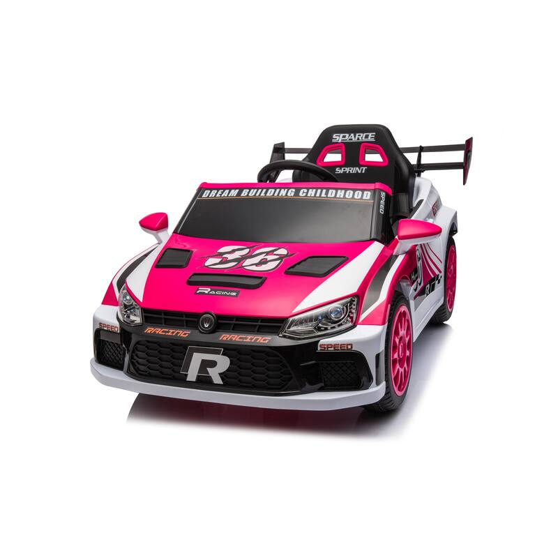 12V Kids Ride-On Car with Remote Control, Dual Drive 20W Motors, Music & Lights, Safety Belt, 4-Wheel Suspension, for Ages 5-8