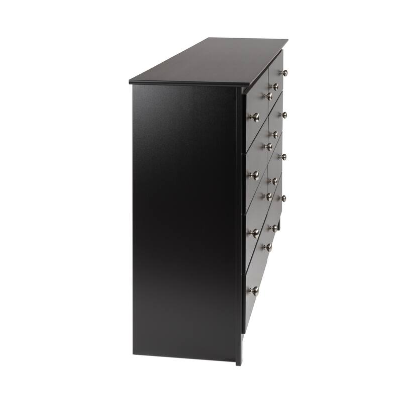 Prepac Sonoma 8 Drawer Double Dresser for Bedroom, Wide Chest of Drawers, Traditional Bedroom Furniture